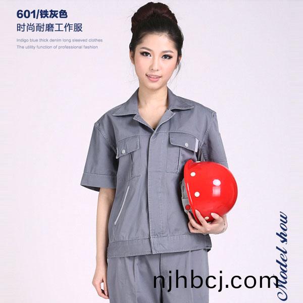 夏季纯棉短袖工作服